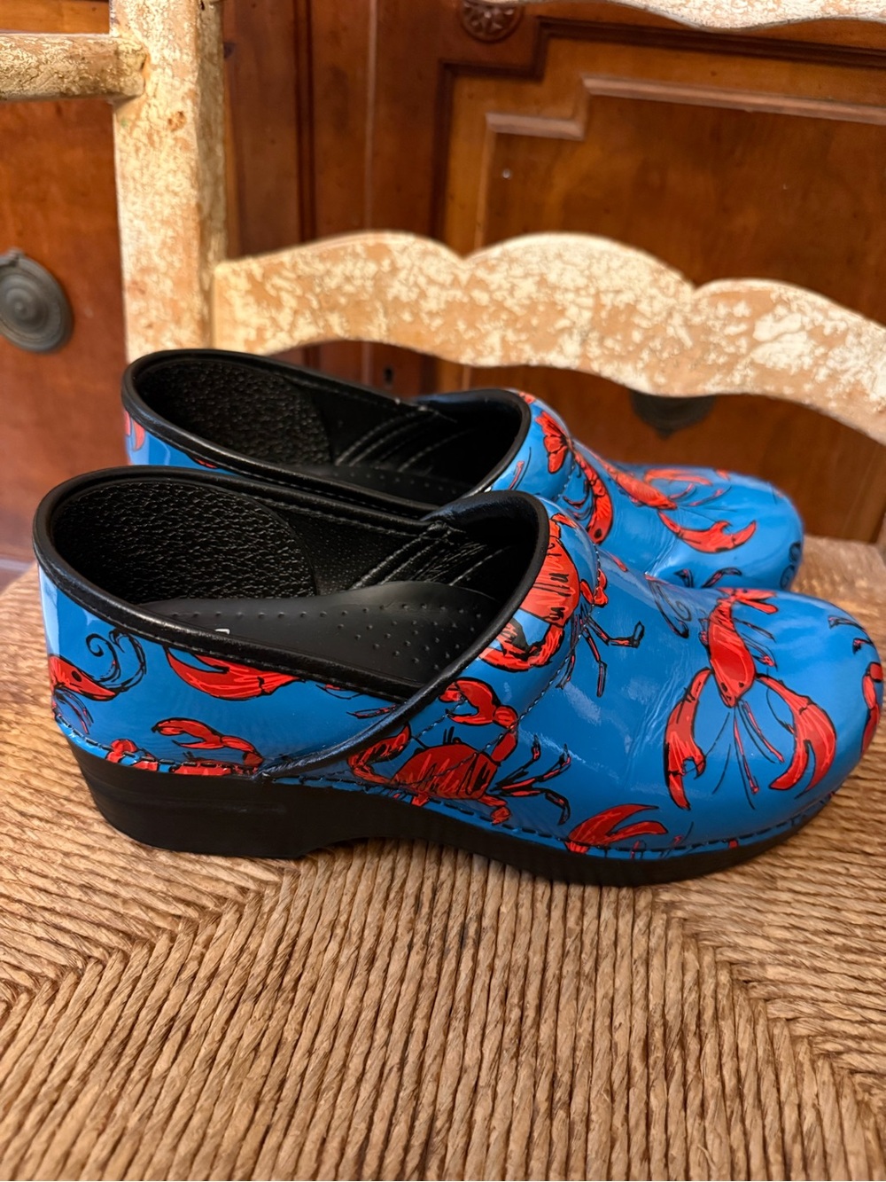 Dansko Blue Red Lobster Clogs - Picture 4 of 7